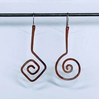 Rubik Earrings - Copper
