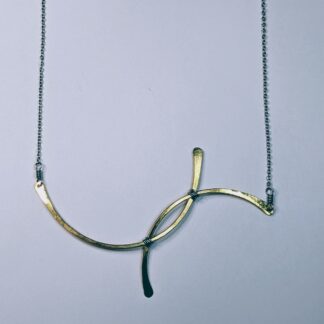 Serif Necklace – Brass